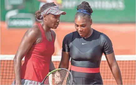  ??  ?? Going into their 30th matchup, Venus Williams, left, has won 12 times and Serena Williams 17.