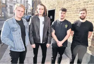  ??  ?? Bridgend rock group Fire Fences have made the final of Firestone’s annual UK talent search