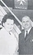  ??  ?? Oppy with his wife Mavys in Malta on his first visit to the island as Minister for Immigratio­n.