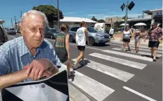  ??  ?? Barwon Heads resident Brian Ferguson says two pedestrian crossings in the town are causing massive traffic jams.