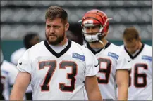  ??  ?? Rookie offensive tackle Jonah Williams lined up at left tackle for the Bengals until suffering an unknown injury late in the offseason. Cincinnati has been mum about Williams’ situation.