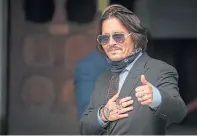  ??  ?? Actor Johnny Depp arrives at the High Court in London