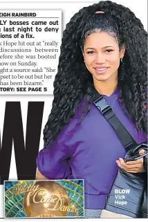  ??  ?? BLOW Vick Hope