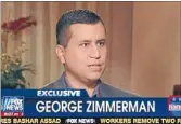  ??  ?? Apologised: George ZImmerman in an interview on Fox News.