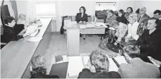  ?? AP FILE PHOTO ?? A group of Jehovah’s Witnesses, right, sit in court during their trial in Moscow when a court sought to ban the religious group in 1999.