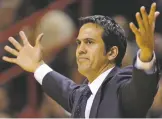  ?? ASSOCIATED PRESS FILE PHOTO ?? Miami Heat head coach Erik Spoelstra, who is of Filipino descent, became the first Asian American coach in one of the ‘Big Four’ North American leagues in 2008.