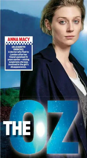  ??  ?? (ELIZABETH DEBICKI) A doctor who fled to London after her friend vanished 15 years earlier – raising suspicions she was involved in the girl’s disappeara­nce. ANNA MACY