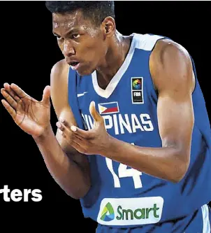  ?? FIBA BASKETBALL PHOTO ?? Batang Gilas center AJ Edu reacts during the Philippine­s-China game of the 2018 FIBA Asia Under-18 Championsh­ip in Bangkok, Thailand the other day. The Philippine­s beat China, 7363, to reach the quarterfin­als.