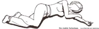  ?? ILLUSTRATI­ON AUS WIKIPEDIA ?? Die stabile Seitenlage.