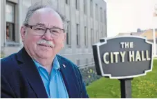  ?? JOELLE KOVACH EXAMINER ?? Keith Riel filed his nomination papers at Peterborou­gh City Hall on Thursday. He’s seeking re-election in Ashburnham Ward on Oct. 24.