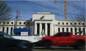  ?? AFP PIC ?? A view of the US Federal Reserve (Fed) in Washington. Since the start of this year, the Fed’s favoured inflation measure has accelerate­d, hitting an annual rate of 2.7 per cent in March.