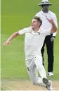  ??  ?? OUTSTANDIN­G Test newcomer Sam Curran