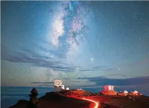  ??  ?? Stargaze at the summit of Mauna Kea and learn the various constellat­ions and planets that light up the night sky across the idyllic island.
