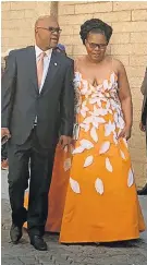  ??  ?? ORANGE CRUSH: Arts and culture minister Nathi Mthethwa and wife Philisiwe in elegant attire