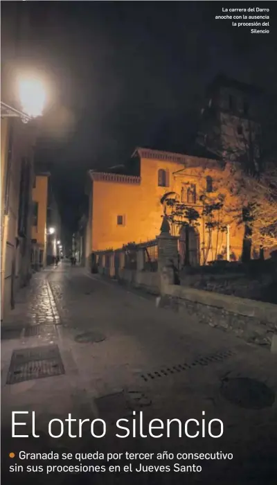  ?? ANTONIO L. JUÁREZ / PHOTOGRAPH­ERSSPORTS ?? La carrera del Darro anoche con la ausencia la procesión del
Silencio