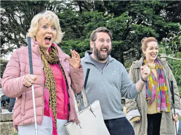  ?? ?? Alison Steadman, Jim Howick and Katherine Parkinson star in Here We Go; John Simm and Richie Campbell return in Grace (below, left)