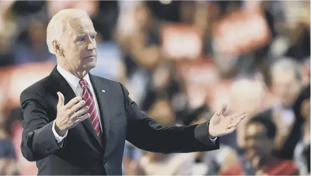  ??  ?? Barack Obama’s vice-president Joe Biden is reported to be close to announcing he will run for the Democratic nomination ahead of the 2020 US presidenti­al elections