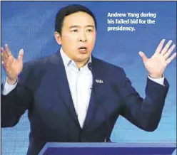  ??  ?? Andrew Yang during his failed bid for the presidency.