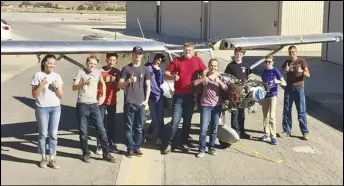  ?? COURTESY OF THE MOJAVE TRANSPORTA­TION MUSEUM FOUNDATION ?? Tehachapi’s Build-A-Plane program, in which high school students constructe­d an airworthy airplane that recently completed its first flight, will be the focus of Saturday’s Plane Crazy event at the Mojave Air and Space Port. One graduate of the program, Meghan Salzman, will speak on her experience­s.