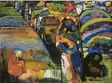  ?? Foto: Stedelijk Museum c /o Pictoright /dpa ?? Wassily Kandinskys „Bild mit Häusern“(1909) steht im Zentrum des Raubkunst‰ Prozesses in Amsterdam.