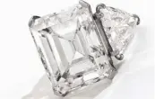  ?? COURTESY SOTHEBY’S VIA AP ?? Barbara Sinatra’s 20-plus carat diamond engagement ring is part of the auction.