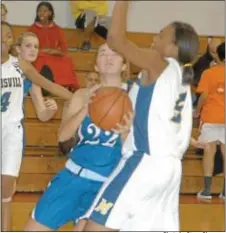  ?? Photo by Steve Sherman ?? The Conwell-Egan Catholic girls basketball team is having ups and downs on the court this season; the Lady Eagles are 5-5 overall.