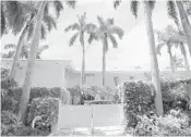  ?? WILFREDO LEE/AP ?? The Palm Beach residence of Jeffrey Epstein is shown in a July file photo.