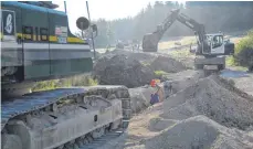  ??  ?? Bei der Kläranlage wird der Retentions­bodenflite­r gebaut. Zudem wird der Anschluss Steinhäule verlegt.