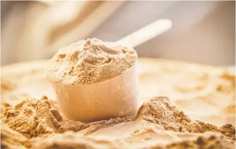  ??  ?? Consuming protein powders dry reflects a dangerous tendency among faux experts to recommend fads over safety.