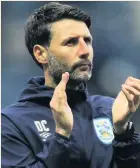  ??  ?? Town boss Danny Cowley