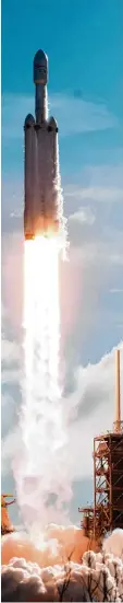  ?? Foto: Jim Watson ?? Zum ersten Mal hebt die neue Rakete von Elon Musk ab.