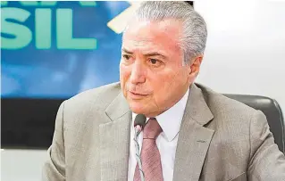  ?? MARCOS CORRÊA/PR ?? Temer afirma que ‘houve apenas uma primeira conversa para verificar se seria possível’ ampliar isenção