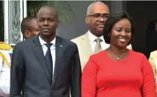  ?? — AFP file photo ?? Moise (left) and First Lady Martine Moise seen at the National Palace in Portau-Prince, Haiti.