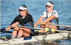  ?? PHOTO: TOM LEE/STUFF ?? The New Zealand women’s double sculls crew of Olivia Loe and Brooke Donoghue won both their World Cup regattas this year.