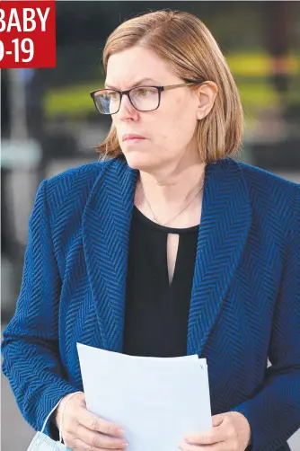  ?? NCA NewsWire/Jeremy Piper ?? NSW chief health officer Kerry Chant provides a Covid-19 update and confirms the death of an eight-week-old baby with the disease. Picture: