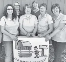  ??  ?? Waterloo Rural Women are hosting their 21st annual farm safety day June 11 at Ontawa Farms just outside of Elmira. Pictured are committee members Rita Bauman, Sharon Grose, Lori Martin (host farmer), Laurie Weber, Sandi Roth, Susan Martin and Donna Rogers.