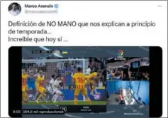  ?? ?? Marco Asensio acudió a sus redes para quejarse por el penalti.