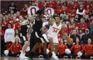  ?? JAY LAPRETE - THE ASSOCIATED PRESS ?? Ohio State’s Kaleb Wesson, right, posts up against Purdue’s Trevion Williams during the first half of an NCAA college basketball game Saturday, Feb. 15, 2020, in Columbus, Ohio. Ohio State beat Purdue 68-52.