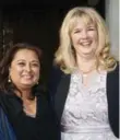  ?? NIKLAS HALLE’N/AFP/GETTY IMAGES ?? Varsha Gohil, left, and Alison Sharland outside the Supreme Court in London on Wednesday.