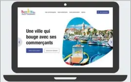  ?? (Illustrati­on DR) ?? Plus esthétique, le nouveau site des commerçant­s de Sanary propose surtout de nouvelles fonctions interactiv­es et pratiques.