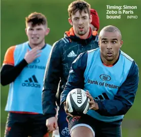  ?? INPHO ?? Timing: Simon Zebo is Paris bound