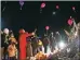  ?? MORGAN TIMMS/Taos News ?? ‘We love you, Tuti! Go, brother, go to Jesus.’ Friends and family released balloons at a vigil Friday (Dec. 18) to honor their late loved one, Deluvino Casías, lovingly known as ‘Tuti.’