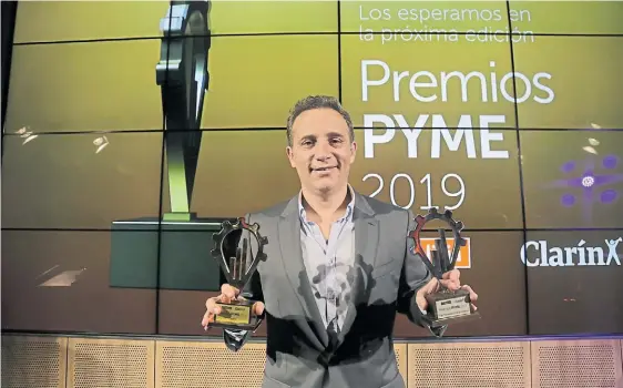  ?? ROLANDO ANDRADE STRACUZZI ?? Premio. Gustavo de Freitas, fundador de Grupo Advance, ganadora del PYME de Oro 2018.