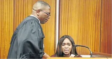  ?? Picture: Werner Hills ?? Cheryl Zondi’s face became known throughout the country when she was the state’s first witness in the rape trial of pastor Timothy Omotoso. Her testimony was shown live on TV. With her is the prosecutor, Nceba Ntelwa.