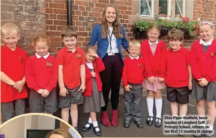  ?? ?? Elise Piper-hadfield, headteache­r at Longford Cofe Primary School, reflects on her first 12 months in charge