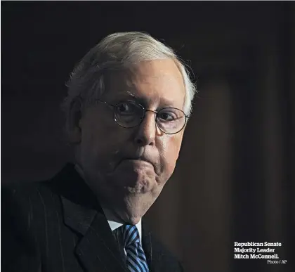  ?? Photo / AP ?? Republican Senate Majority Leader Mitch McConnell.