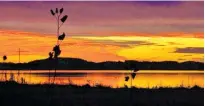  ?? ?? Lake Horowhenua at sunset.