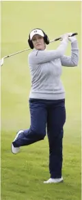  ??  ?? AYRSHIRE: USA’s Cristie Kerr plays her approach to the par 4, 1st hole during day three of the Ladies Scottish Open at Dundonald Links, North Ayrshire. Scotland, yesterday. — AP