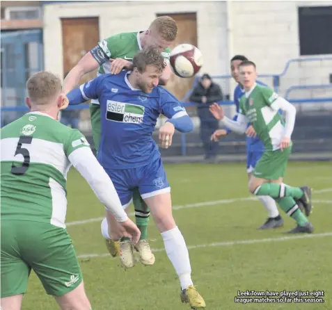  ??  ?? Leek Town have played just eight league matches so far this season.