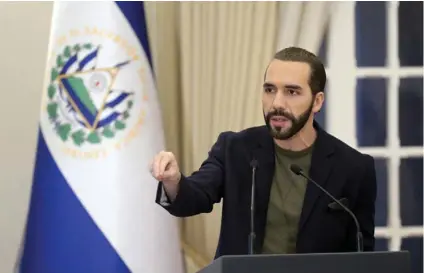  ?? AFP ?? Es prácticame­nte un hecho que Nayib Bukele será reelegido como presidente de El Salvador mañana.